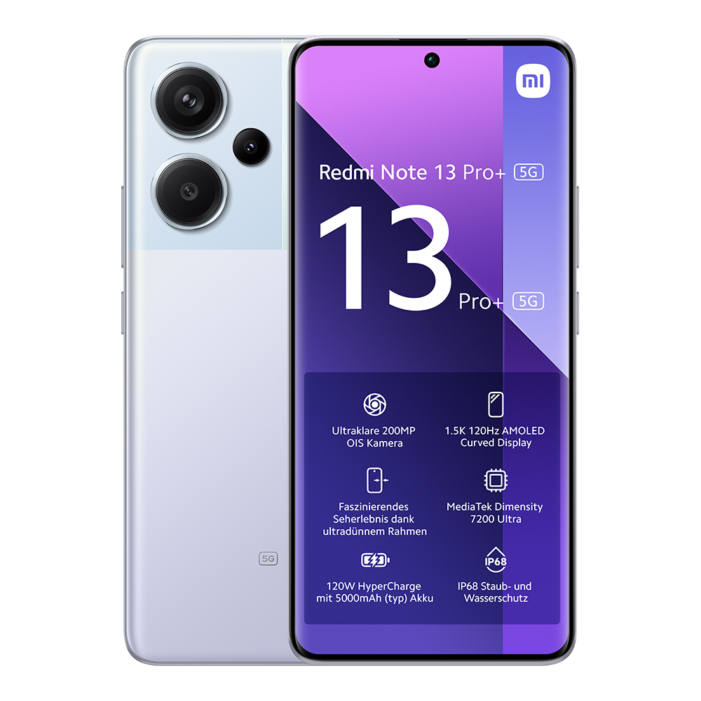 Redmi Note 13 Pro+ 5G 8GB/256GB Smartphone | Violett